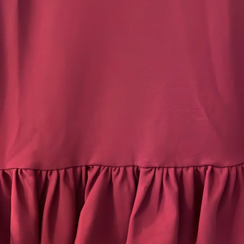 Berry Ruffle Bottom Dress - Picture 2 of 4
